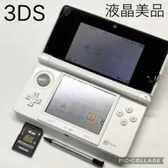 【液晶美品☆】任天堂 3DS ピュアホワイト タッチペン SDカード 動作確認済