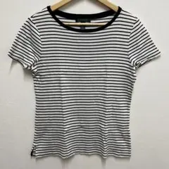 ローレンラルフローレン　Tシャツ　半袖　ボーダー　ボートネック　ブラック