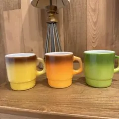BAUER POTTERY（バウアーポッタリー）シャーベットカップ 3点セット