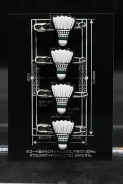 ★シャトル安全ピン（ゼッケン留め）白４個入りのサムネイル