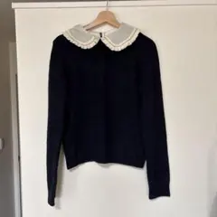 ♡送料別♡ZARA 襟付きフリル付きカラー ニットセーター M
