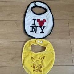 【新品未使用】NY ミッキー、ピカチュウ スタイ ２枚セット
