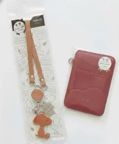 【新品・未開封】スヌーピー 本革セット パスケース＆バッグチャーム UKシリーズ