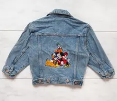 ディズニーストア レトロ 90s 刺繍 ミッキー Ｇジャン XS