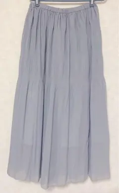 ナチュラルビューティーベーシック ブルー　ロングスカート