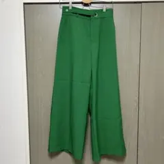 HARE ハレ　グリーン ワイドパンツ ベルト付き