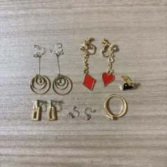 イヤリング4組、イヤカフ１つ、指輪１つセット