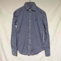 マ*リ様 RALPH LAUREN 長袖シャツ ストライプ ワンポイント 刺繍