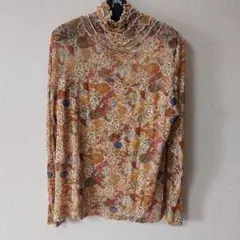 フリルハイネックチュールトップス