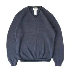 90s Eddie Bauer コットンニット Vネック グレーのサムネイル