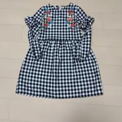 美品LC Waikiki チェック柄刺繍ワンピース 10-11Yのサムネイル