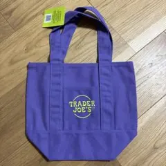 TRADER JOE'S 紫キャンバストートバッグ