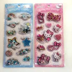 【正規品】　スパンコールパーティー　シール　シナモロール　キティ　2種セット