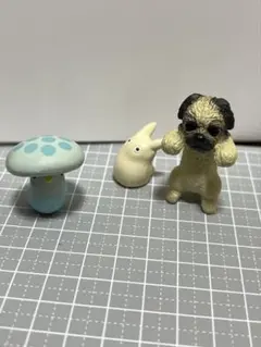 ミニ フィギュア トトロ 犬 鳥 3個