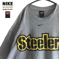 【メキシコ製】00s NIKEナイキNFL SteelersビッグロゴTシャツ