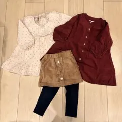 コーデュロイ　ワンピース　スカッツ等　3点セット　petit main