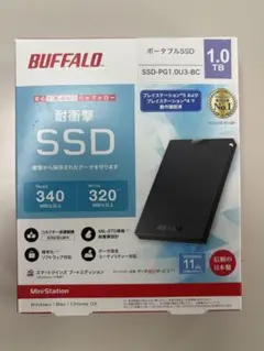 美品⭐︎BUFFALO ポータブルSSD 1.0TB SSD-PG1.0U3-BC - メルカリ
