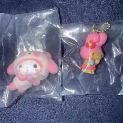 サンリオ もこもこパンダ フロッキーマスコット マイメロディ 2種