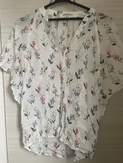 GLOBAL WORK 花柄 半袖シャツ Lサイズ