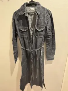 Lee ダークデニム ロングシャツワンピース M