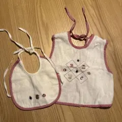 【水通しのみ】赤ちゃんの城　ベビー用スタイ・よだれかけ2枚セット