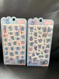 スティッチ ボンボンドロップシール２枚　正規品