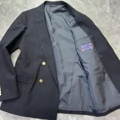 極美品　ユナイテッドアローズ　紺ブレ　ダブル　金ボタン　ブリティッシュウール