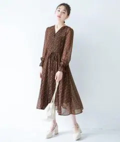 《Heather》レトロコバナガラワンピースのサムネイル
