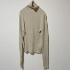 no.Y737【ローリーズファーム】Ｆ　ベージュ　ハイネック　長袖　ニット