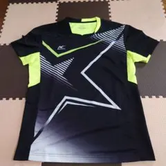 Kason バドミントンシャツ L 黒/黄緑