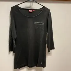 【珍品・レア】 オニヅカタイガー 6〜7分袖Ｔシャツ カットソー ブラック