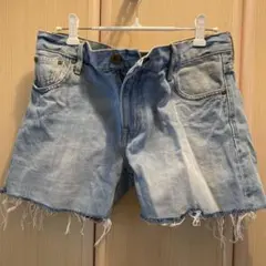 ☆LOWRYS FARM☆ライトブルー☆デニム☆ショートパンツ☆Lサイズ☆中古品