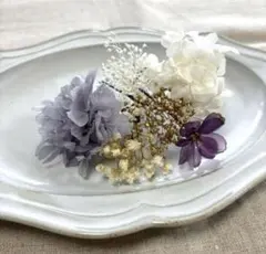 H81 ドライフラワー髪飾りヘッドドレス　七五三　成人式　結婚式前撮り祭り卒業式