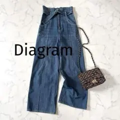 美品 グレースコンチネンタル　Diagramベルテッドストレートデニム ベルトのサムネイル