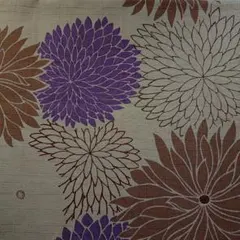 難アリ和柄生地ハギレ106✕50cm菊寄せ幾何文様ベージュ