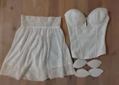 ブライダルインナーD65 ビスチェ&ペチコート&パッド