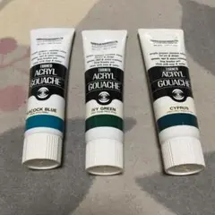 ターナーアクリルガッシュ 40ml 緑系統 3本セット