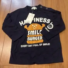 can4on スマイルバーガー 長袖Tシャツ ネイビー 80cm 新品