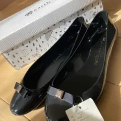 earth music & ecology ブラック フラットシューズ 24cm