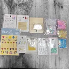 ハンドメイドパーツまとめ売り　ネイル　パーツ　14個セット