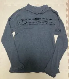 mezzo piano グレー 160 タートルネック セーター 150から　L