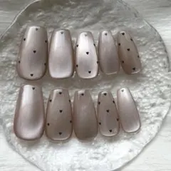 即購入OK！マグネットネイル❤︎ハートネイル❤︎ワンホンネイル❤︎ワンホンネイル❤︎