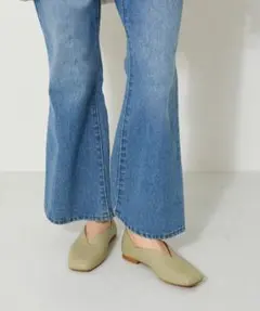 oriental traffic スクエアトゥバブーシュ　グリーン　24cm