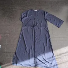 Right-on ワンピース 紺 七分袖