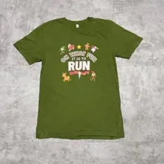 American Apparel クリスマス プリント 半袖Tシャツ 古着のサムネイル