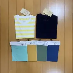 ユニクロ　無印良品 ボーダー　Tシャツ　新品　6枚　セット　110のサムネイル