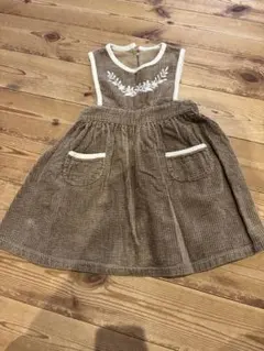 ジャンパースカート　コーデュロイ　韓国子供服　100cm