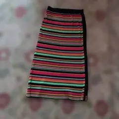 ストライプリブ編みタイトスカート