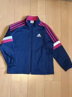 adidas アディダス キッズ 120 ジャージ ジャケット ネイビー