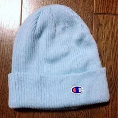 チャンピオン ニット帽 帽子 水色 かわいい♡